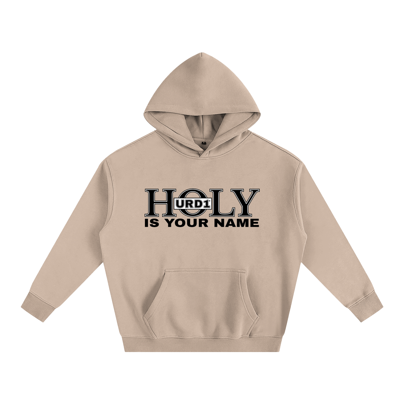 URD1-HOLY Is Your Name - Oversize Fleeced Hoodie/Light