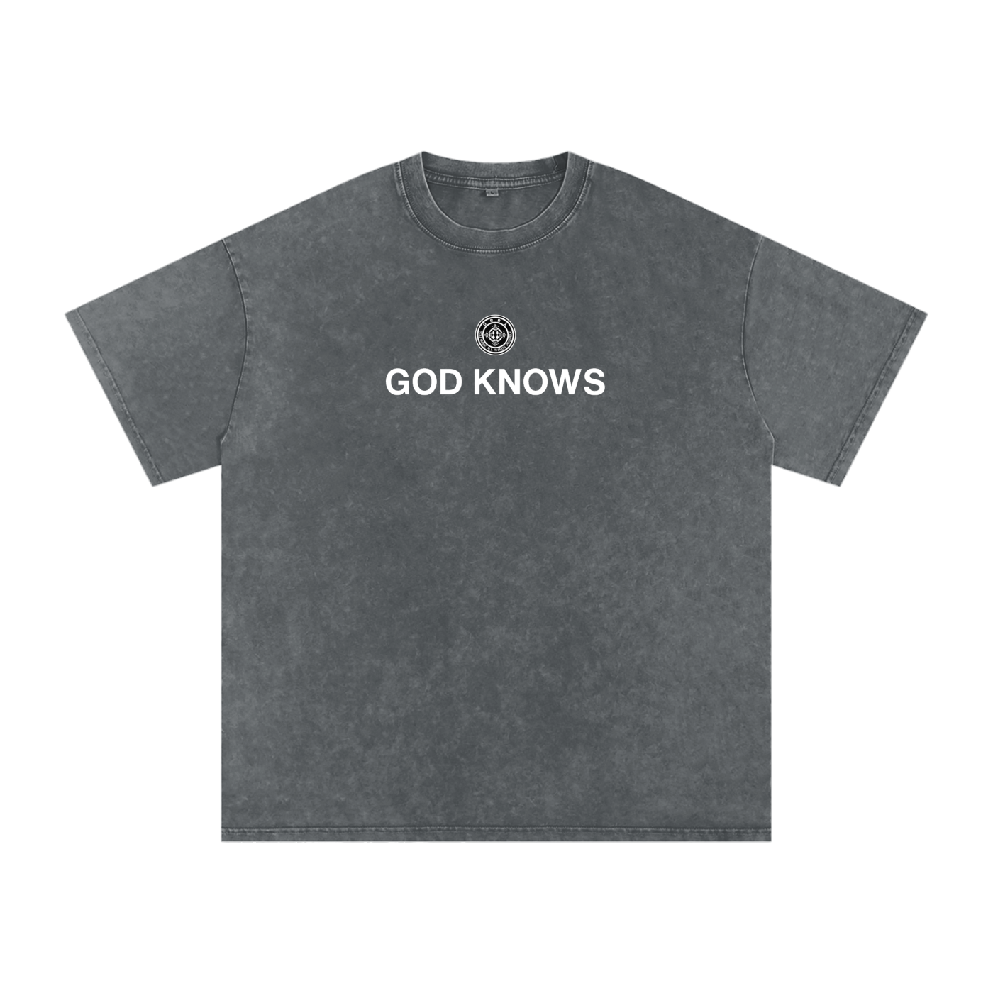 URD1 - Snow Washed Oversized Cotton T-Shirt - GOD KNOWS – URD1