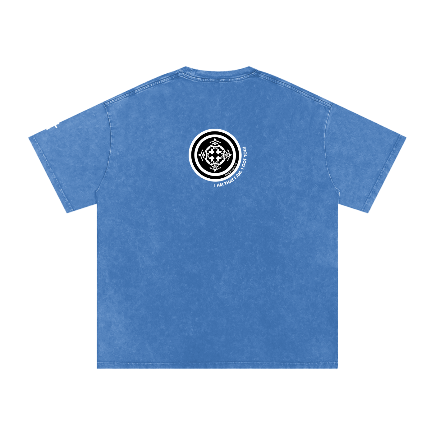 URD1- God My Savior-Snow Washed Oversized Cotton T-Shirt