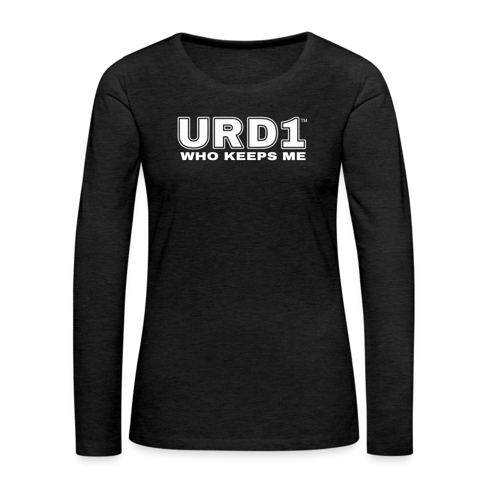 URD1 - Women Long Sleeve IMPACT T-Shirt - Who Keeps Me - charcoal grey