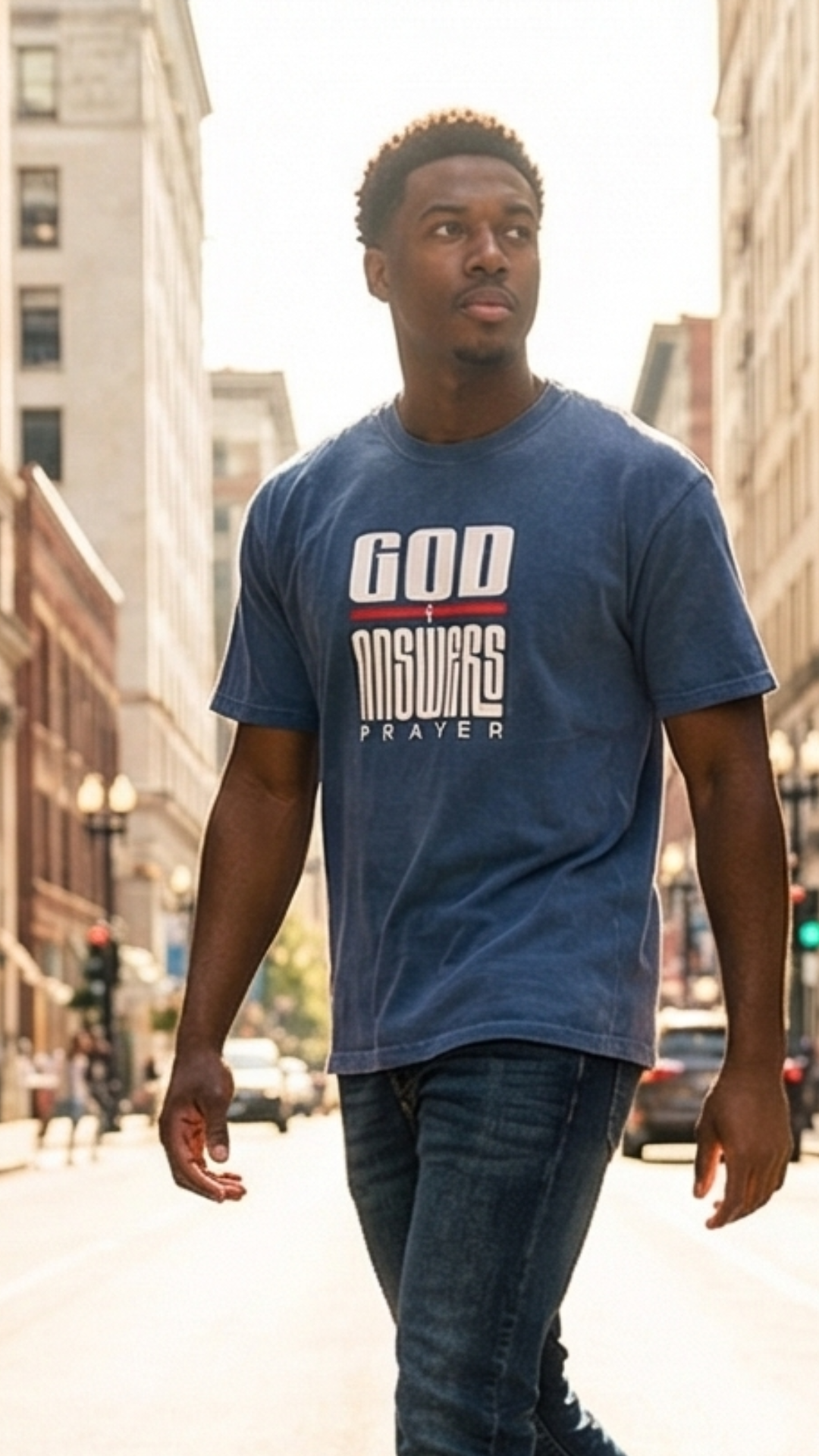 URD1- GOD ANSWERS - Acid Wash Oversize T-Shirt - 250 GSM