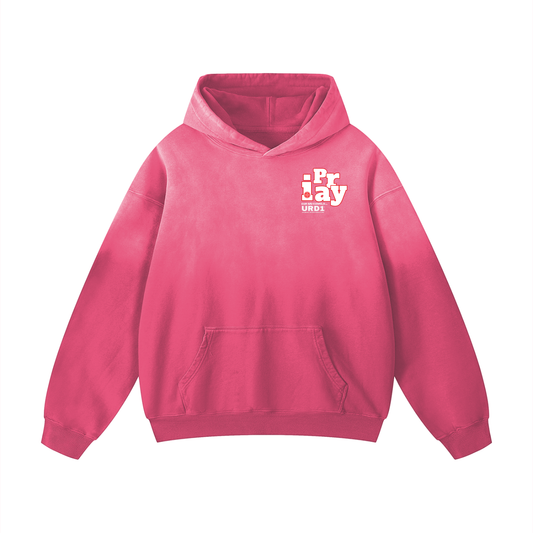 URD1 - I Pray - Street-Praise Heavyweight Sunfade Oversized Hoodie