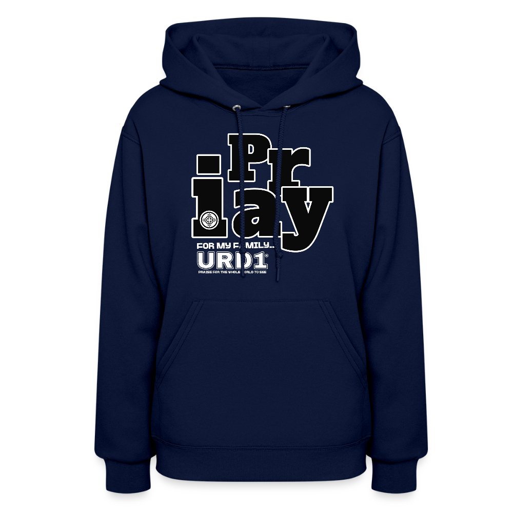 URD1 - I Pray - Women Street Praise Hoodie - navy