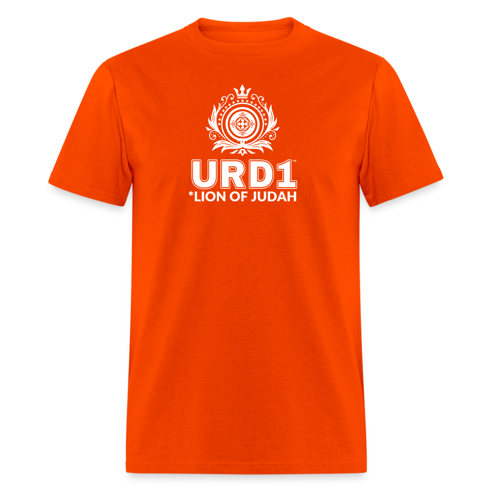 URD1 - Men Praise T-Shirt - Lion of Judah - orange