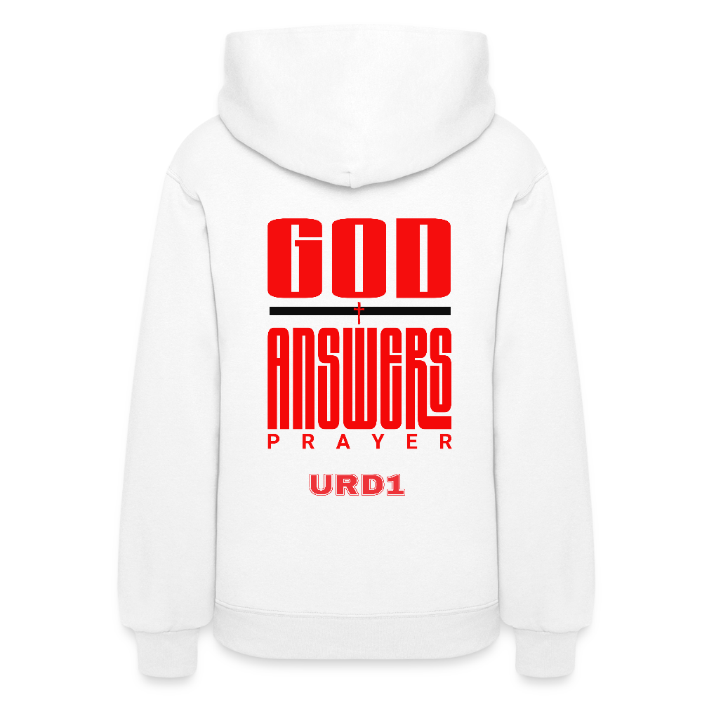 URD1 - I Pray - Women Street Praise Hoodie - white