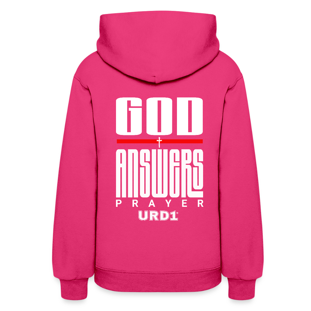 URD1 - I Pray - Women Street Praise Hoodie - fuchsia