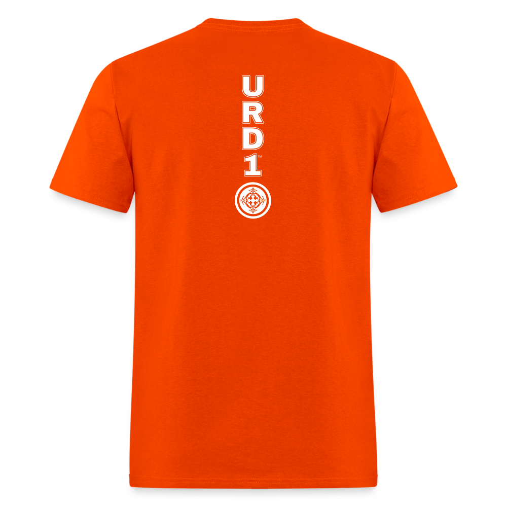 URD1 - Men Praise T-Shirt - Lion of Judah - orange
