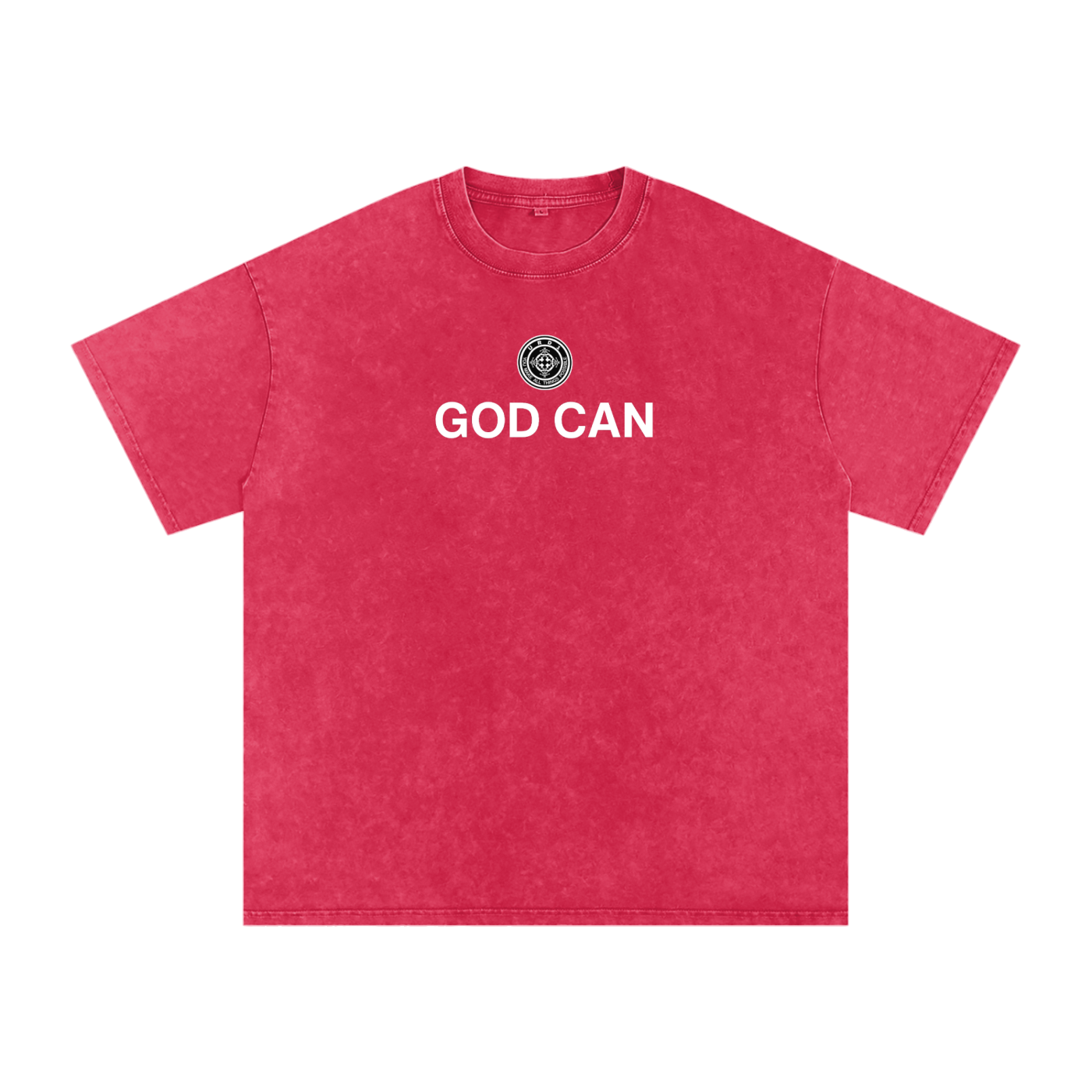 URD1 - Snow Washed Oversized Cotton T-Shirt - GOD CAN