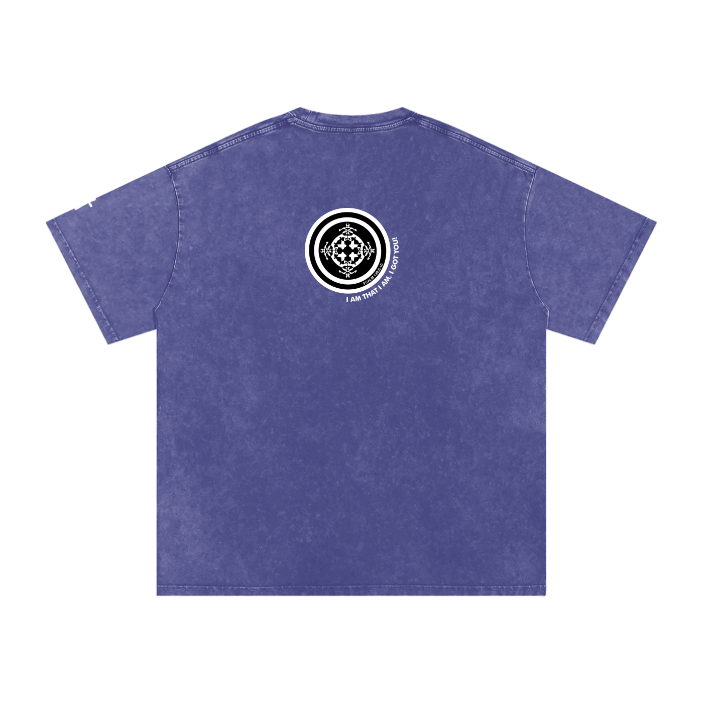 URD1- God My Savior-Snow Washed Oversized Cotton T-Shirt