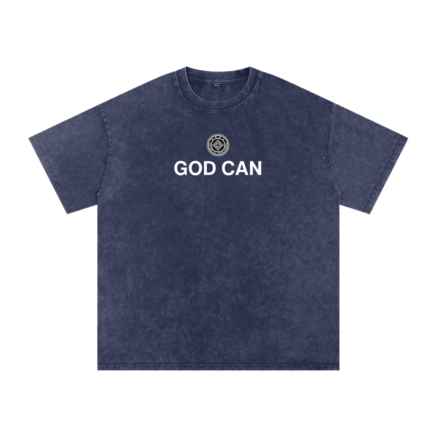 URD1 - Snow Washed Oversized Cotton T-Shirt - GOD CAN