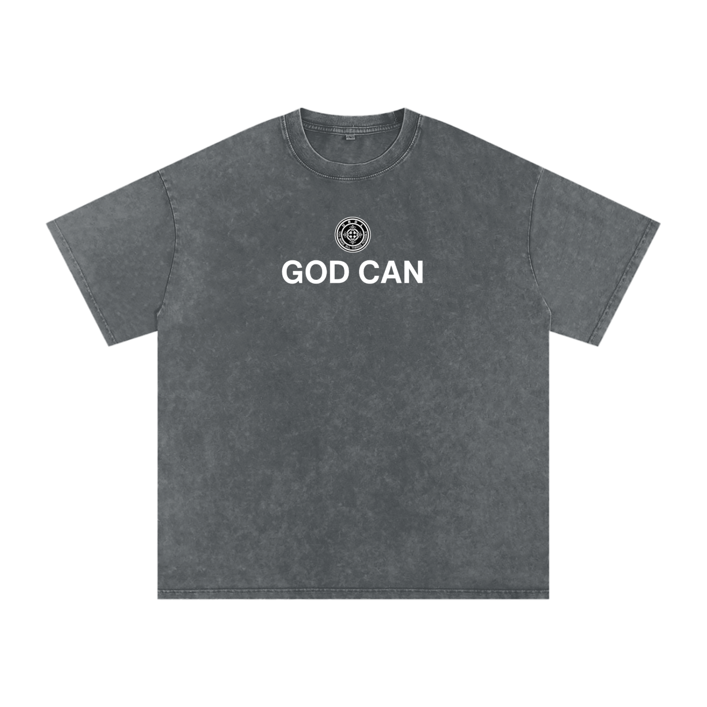 URD1 - Snow Washed Oversized Cotton T-Shirt - GOD CAN