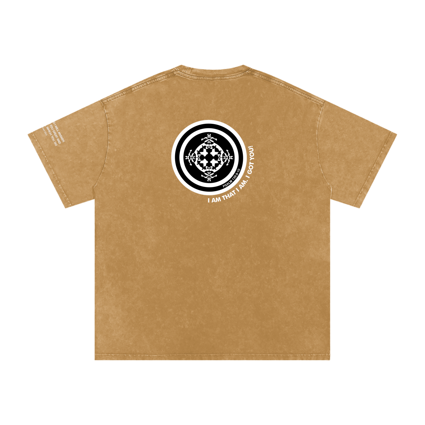 URD1- GOD ANSWERS - Acid Wash Oversize T-Shirt - 250 GSM