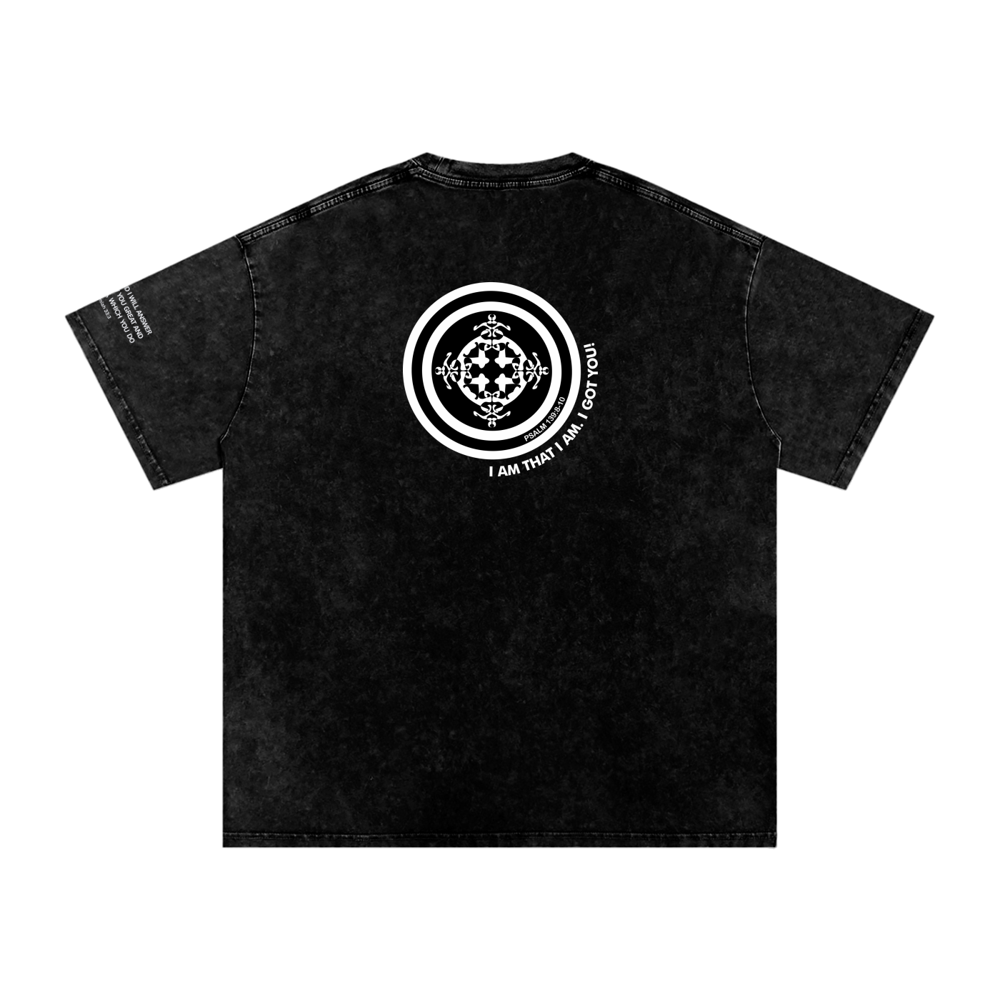 URD1- GOD ANSWERS - Acid Wash Oversize T-Shirt - 250 GSM