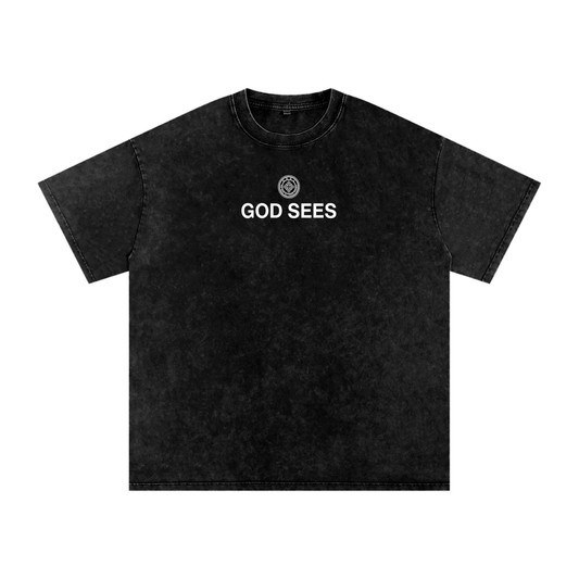 URD1- Snow Washed Oversized Cotton T-Shirt-GOD SEES