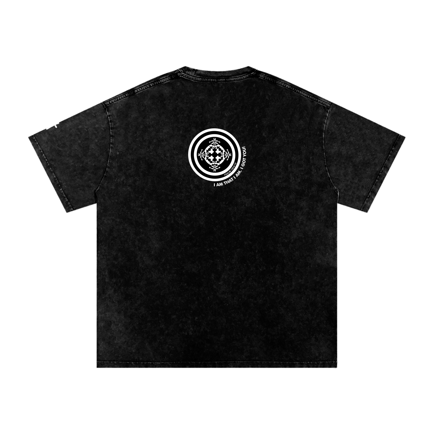 URD1- God My Savior-Snow Washed Oversized Cotton T-Shirt