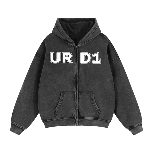 URD1 - Zip-Through Boxy Hoodie