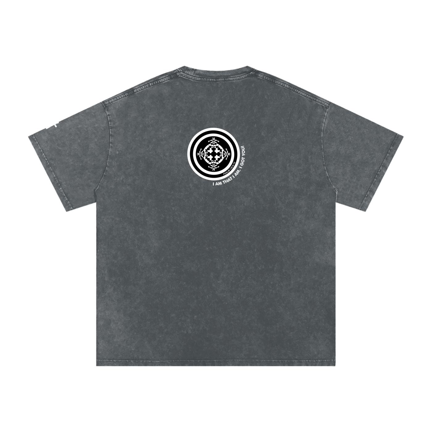 URD1- God My Savior-Snow Washed Oversized Cotton T-Shirt