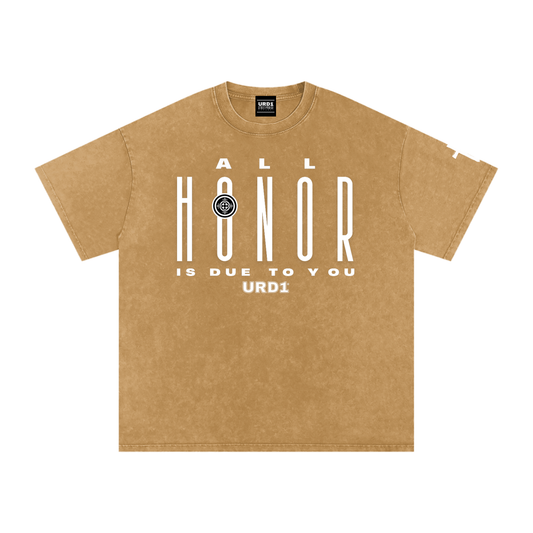 URD1 - Snow Washed Oversized Cotton T-Shirt - All Honor