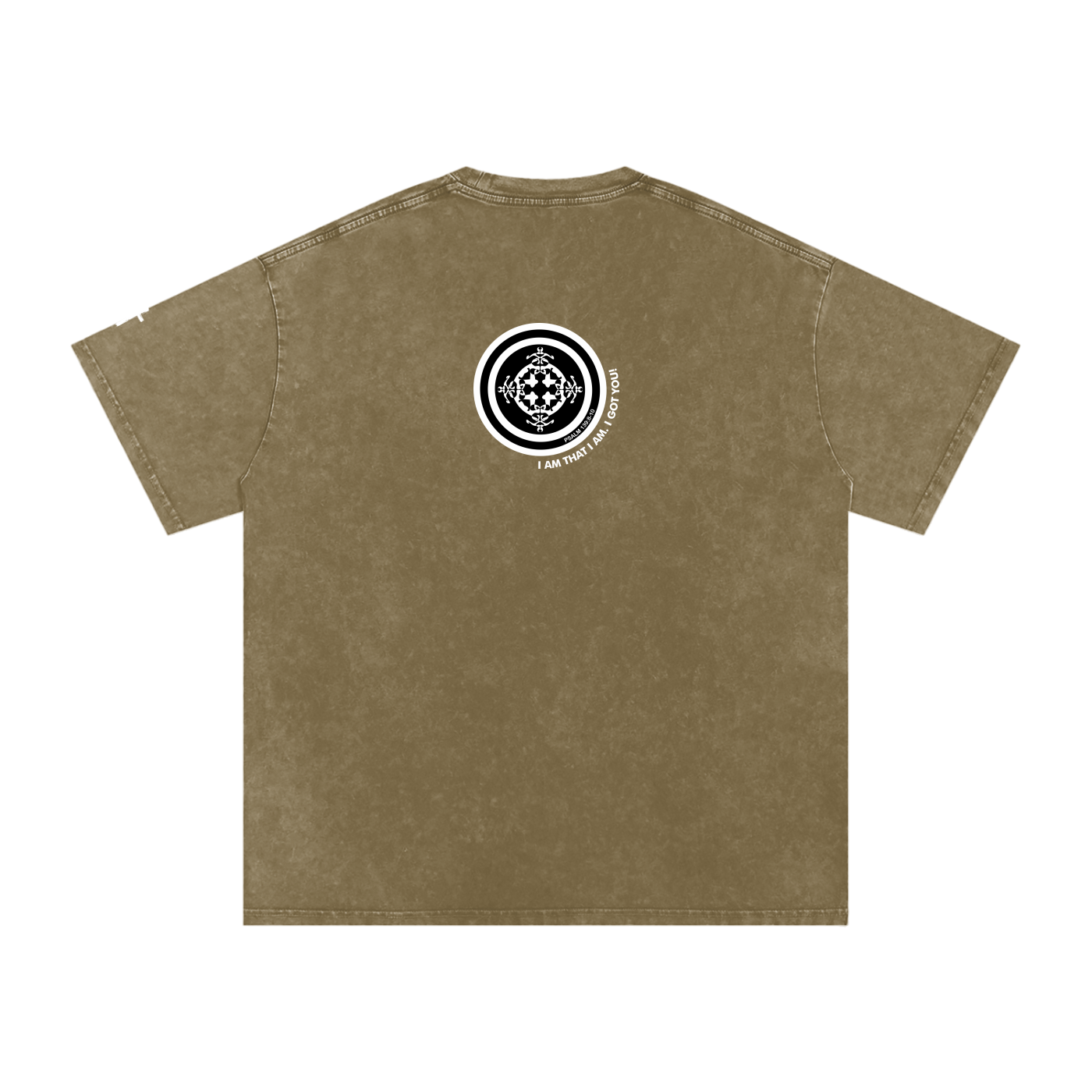 URD1- God My Savior-Snow Washed Oversized Cotton T-Shirt