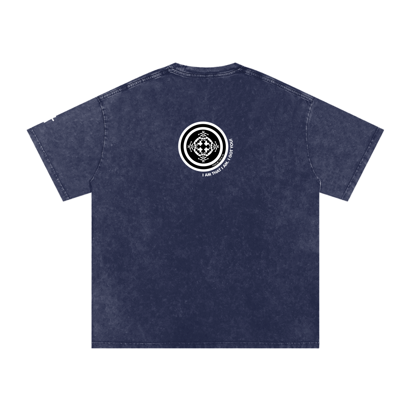 URD1- God My Savior-Snow Washed Oversized Cotton T-Shirt