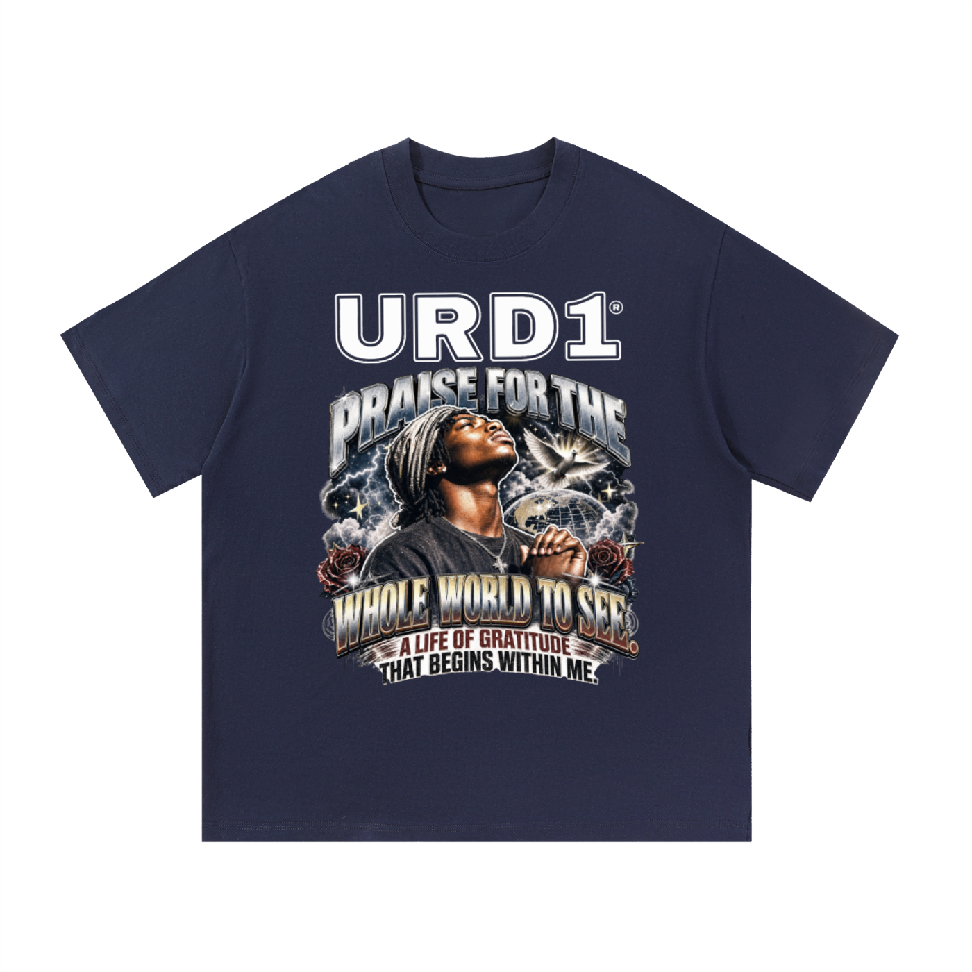 URD1- Essential Cotton T-Shirt - PRAISE FTWWTS