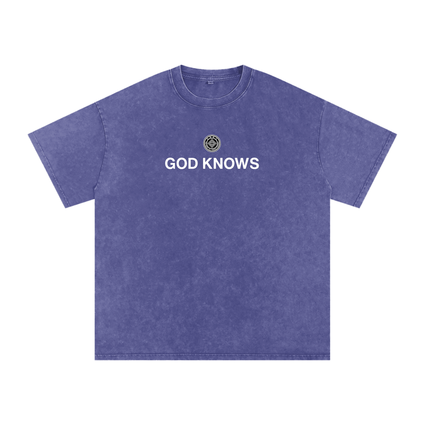 URD1 - Snow Washed Oversized Cotton T-Shirt - GOD KNOWS