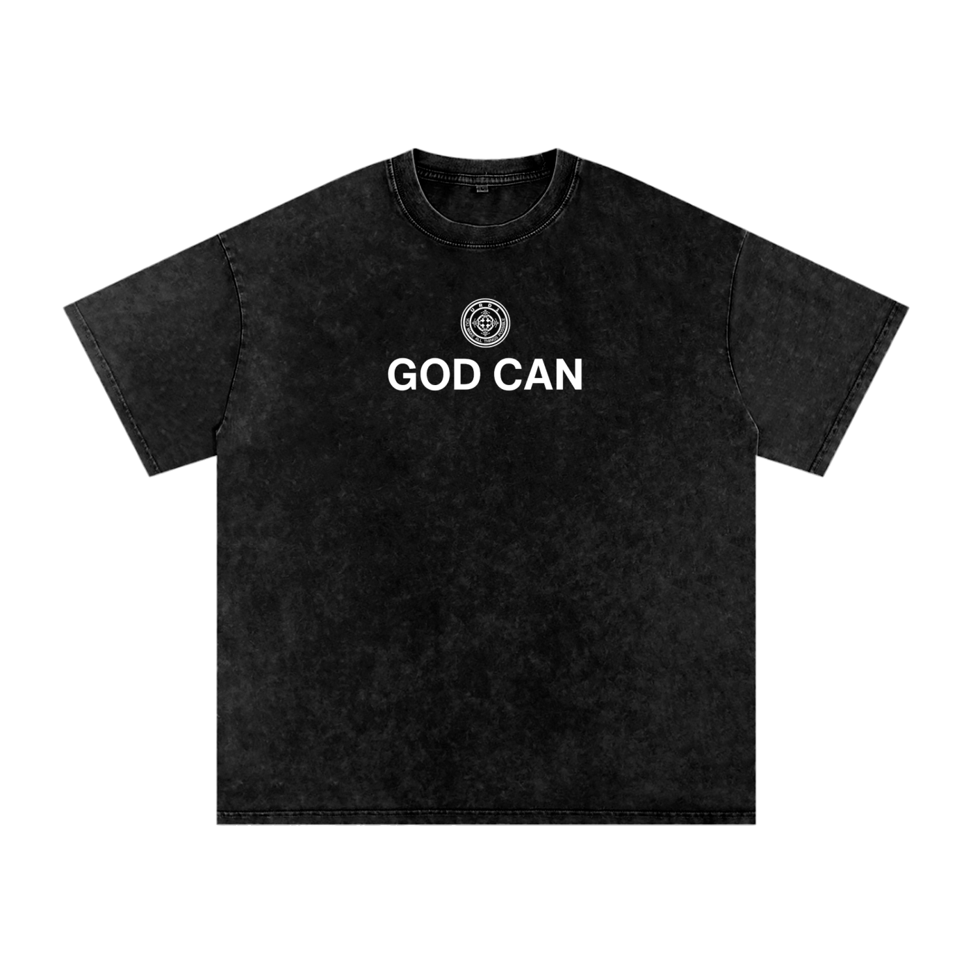 URD1 - Snow Washed Oversized Cotton T-Shirt - GOD CAN