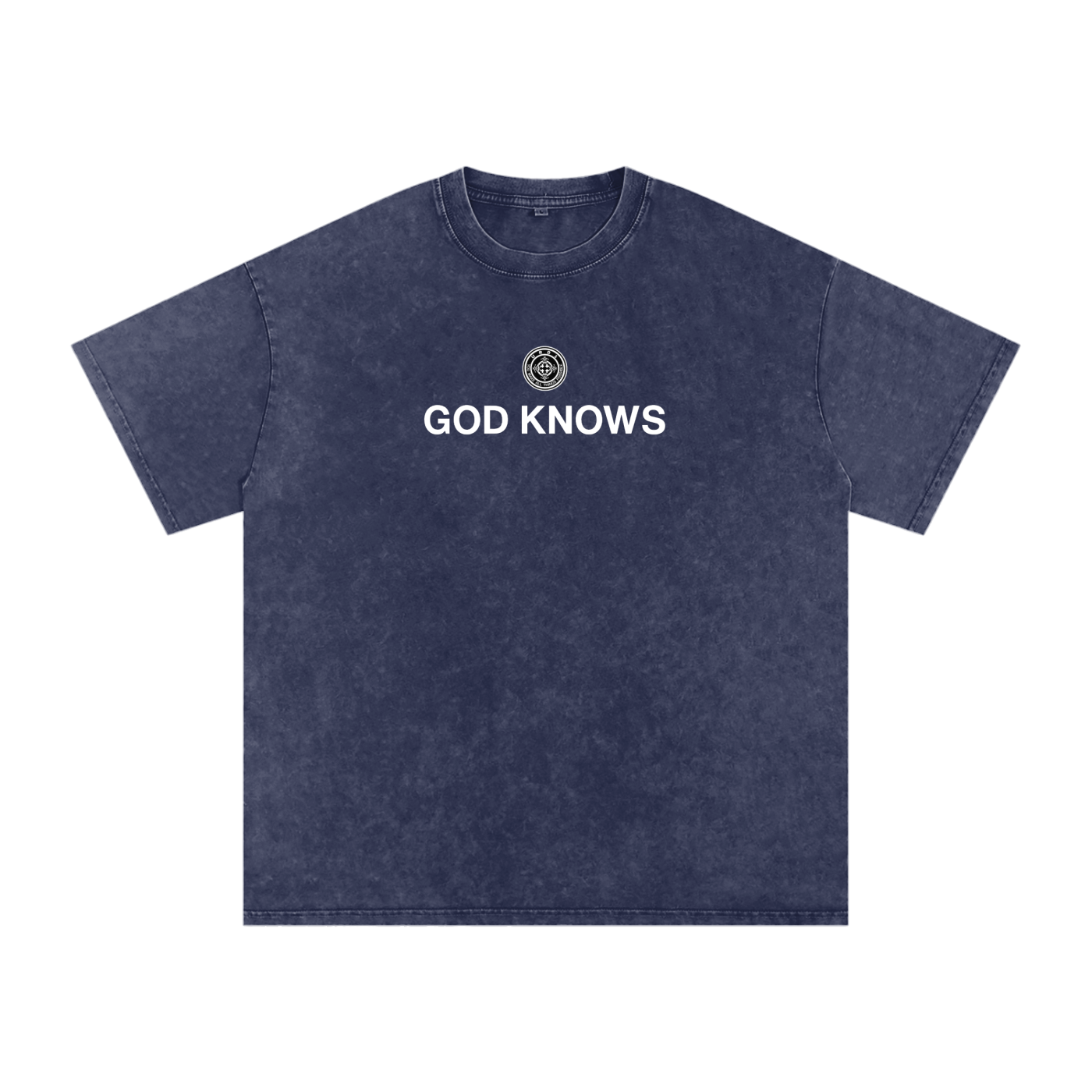 URD1 - Snow Washed Oversized Cotton T-Shirt - GOD KNOWS