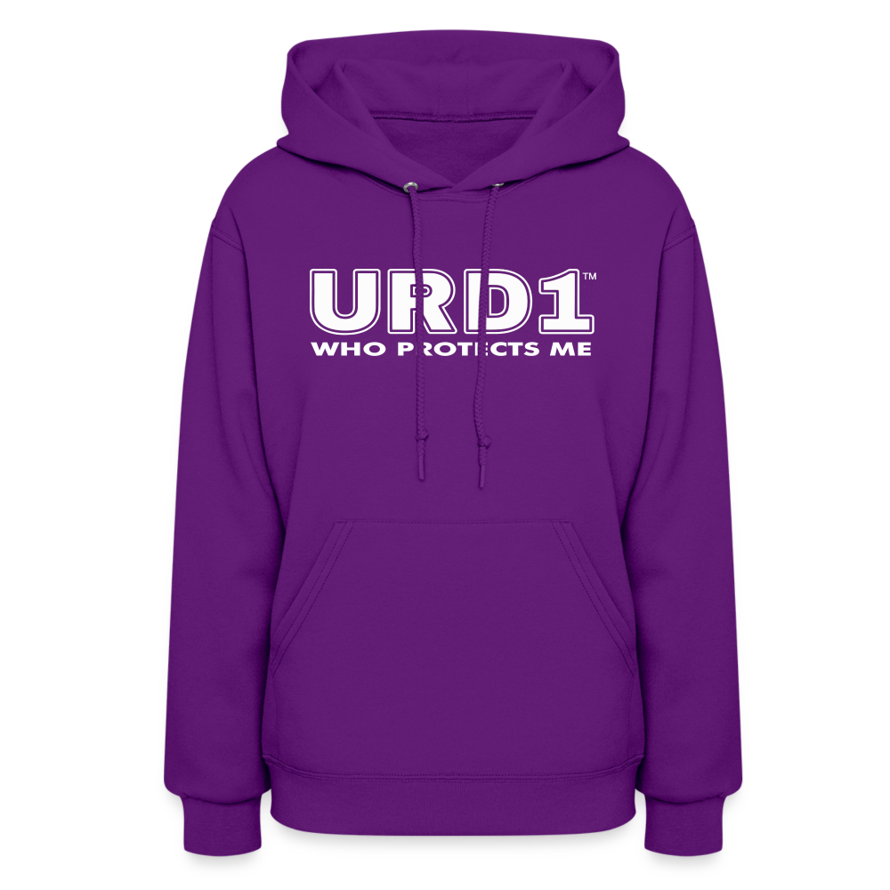URD1- Who Protects Me - Women Impact Hoodie - purple