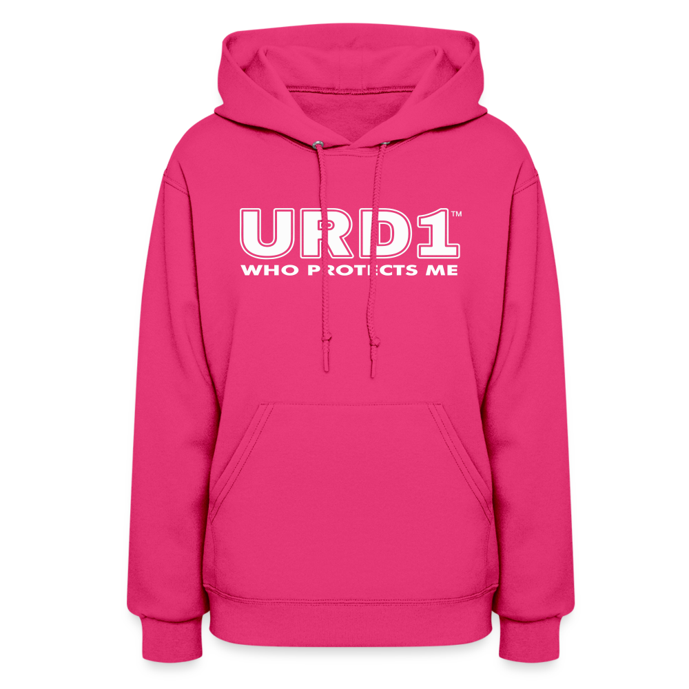 URD1- Who Protects Me - Women Impact Hoodie - fuchsia