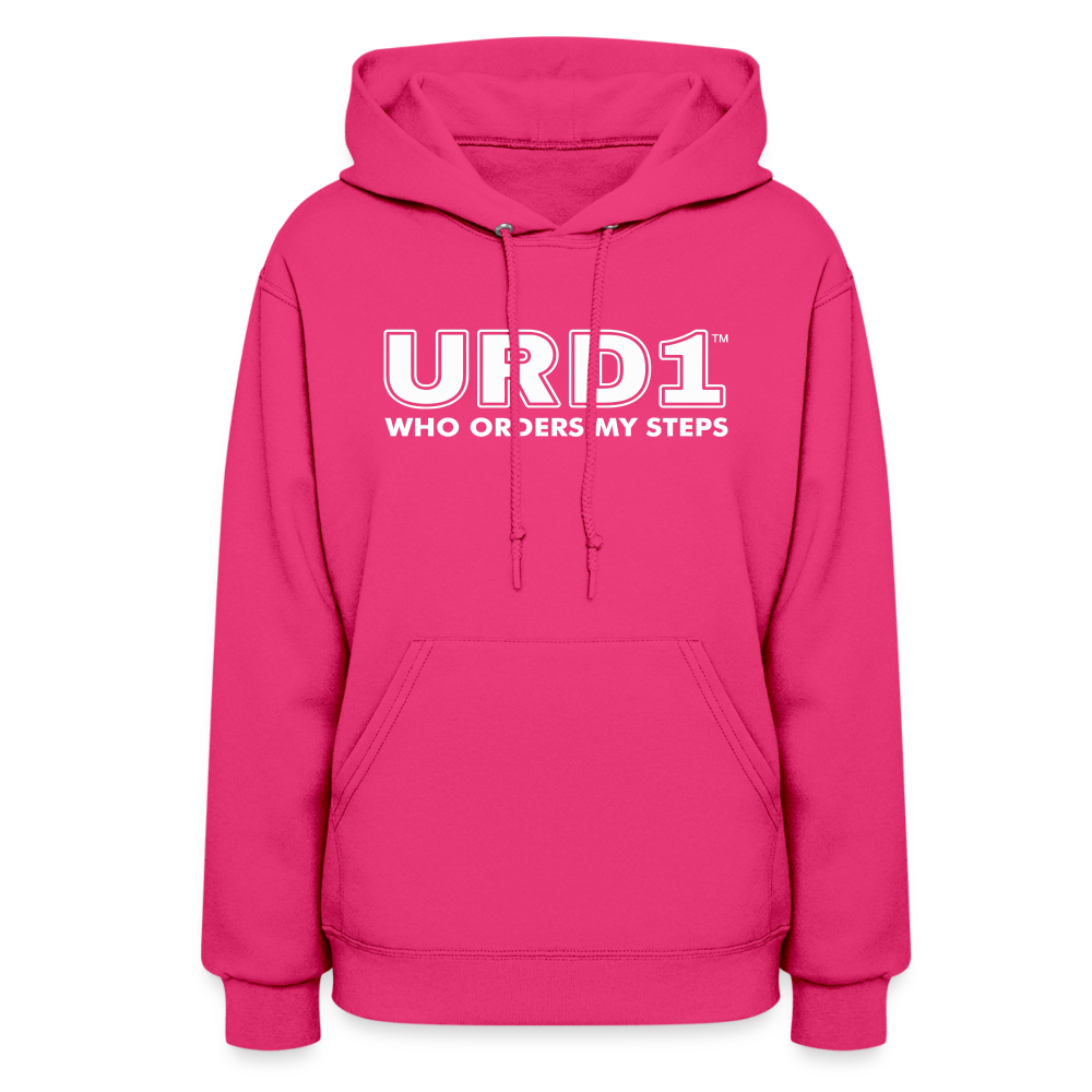 URD1- Who Orders My Steps - Women Impact Hoodie - fuchsia