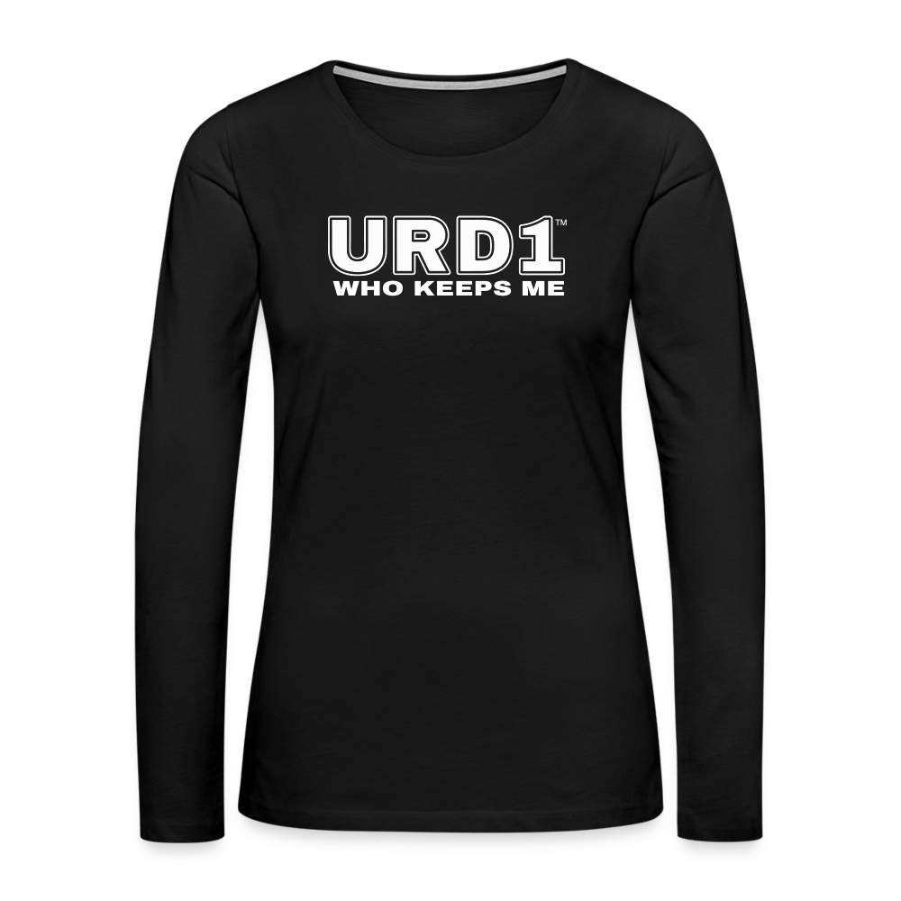 URD1 - Women Long Sleeve IMPACT T-Shirt - Who Keeps Me - black