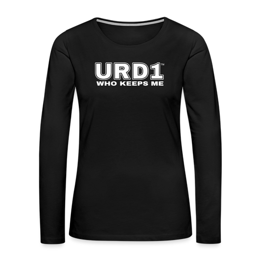URD1 - Women Long Sleeve IMPACT T-Shirt - Who Keeps Me - black