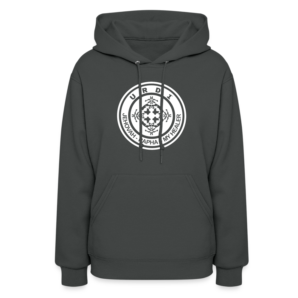 URD1- Jehovah Rapha - Women Impact Hoodie - asphalt