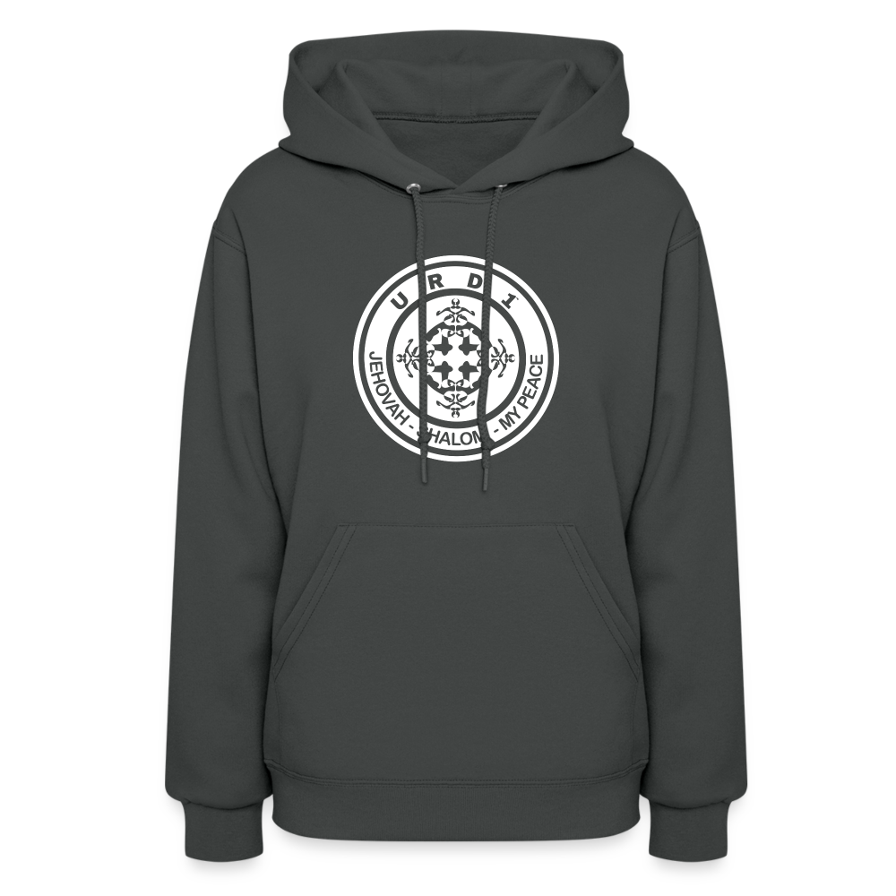 URD1- Jehovah Shalom - Women Impact Hoodie - asphalt