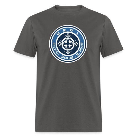 URD1 - Men Praise T-Shirt - Jehovah Shalom - charcoal
